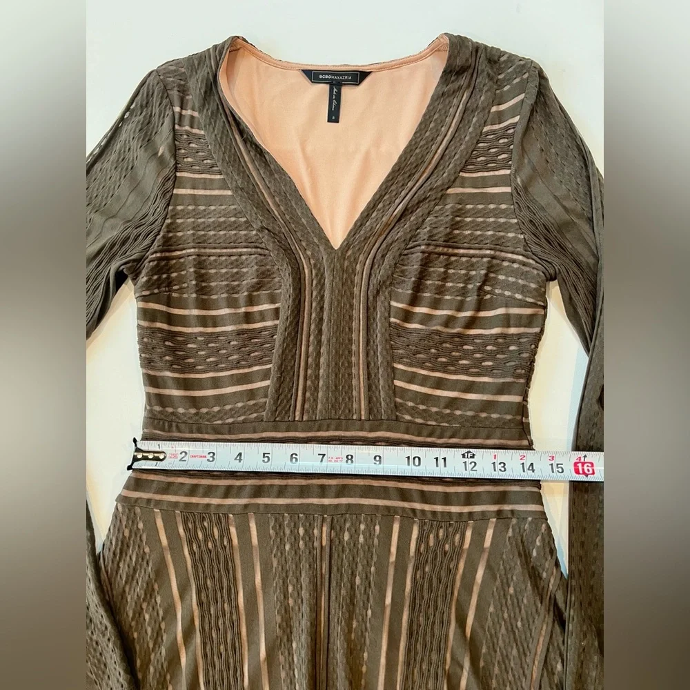 BCBG Maxazria Kinley Green Dress Knee Length Size Small - Picture 5 of 11